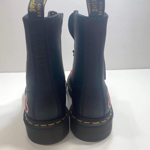 Dr. Martens 1460 Pascal Sequin Hearts Boots - Picture 8 of 12